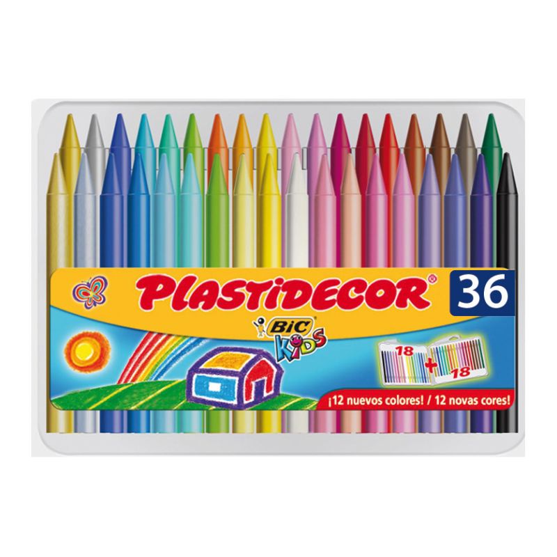 CERAS PLASTIDECOR CAJA 12 COLORES