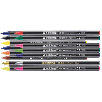  Edding 1200 - Rotuladores de colores (color negro, multicolor)  : Juguetes y Juegos