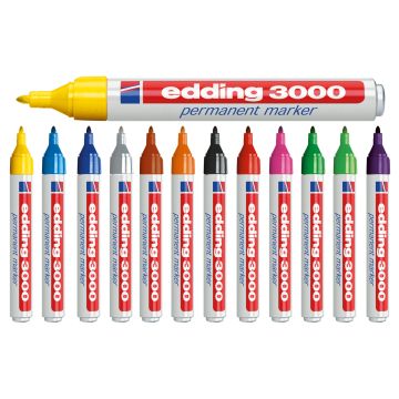 Rotuladores edding 500 de color azul. Caja de 10 unidades :: Edding ::  Papelería :: Dideco