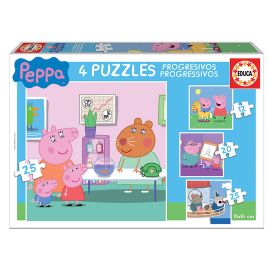 PUZLE PROGRESIVO PEPPA PIG 12-16-20-25 PIEZAS