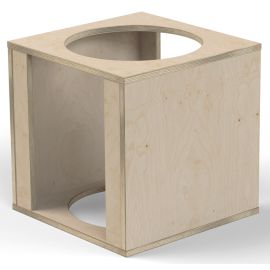 CUBO PEQUEÑO 42X42X42 CM  BLANCO-HAYA