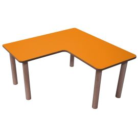 MESA EN L 90X90 PATAS HAYA  TALLA 0-3