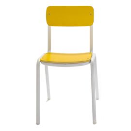 SILLA PREESCOLAR PATAS BLANCAS  ALTURA 32 CM 