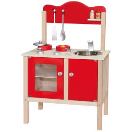 COCINA MADERA ROJA