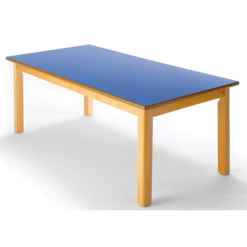 Mesa camilla rectangular fabricada en madera de Haya.