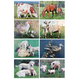 8 PUZZLES ANIMALES GRANJA Y CRIAS