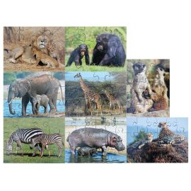 8 PUZZLES ANIMALES SELVA Y CRIAS