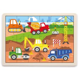 PUZZLE 24 PIEZAS VEHICULOS OBRA