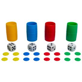 FICHAS DE PARCHIS - CAJA PLASTICO