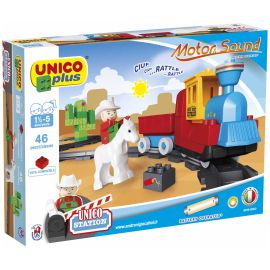 TREN CON MOTOR FARWEST UNICOPLUS 46 PIEZAS