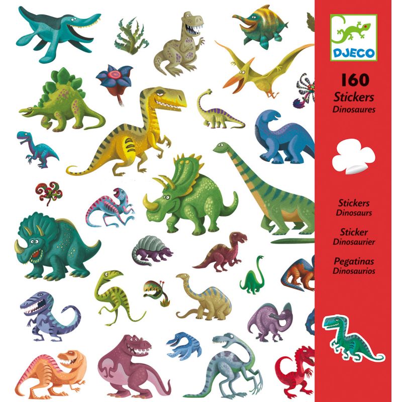 Pegatinas de Dinosaurios World - 1 hoja por 1,00 €
