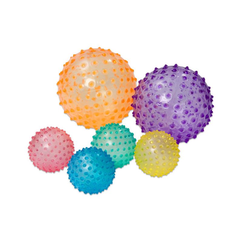 Pelota sensorial bicolor para bebé con pies duros