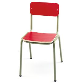 SILLA PREESCOLAR PATAS VERDES  ALTURA 36 CM 