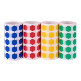 PACK ROLLOS GOMETS HEXÁGONOS 20MM 4 COLORES SURTIDOS