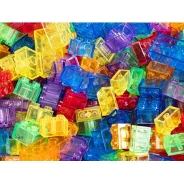 MINI LADRILLOS TRANSPARENTES - 900 PIEZAS