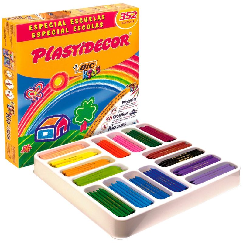 CAJAS CERAS PLASTIDECOR Modelo PLASTIDECOR 12 COLORES PASTEL Y