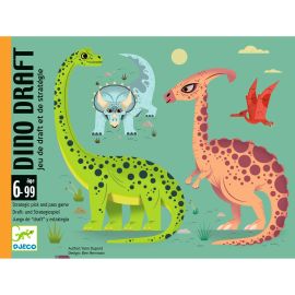 DINO DRAFT- JUEGO DE TACTICA + SUJETA CARTAS DE REGALO