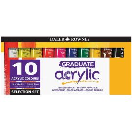 GRADUATE ACRYLIC 38ML  10 COLORES SURTIDOS