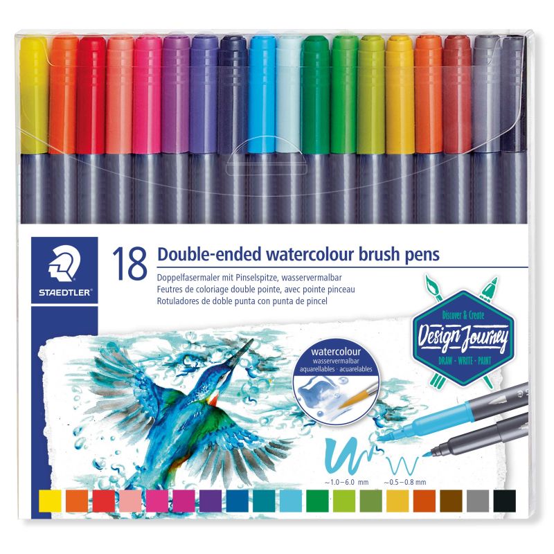 Rotuladores Brush Manny 18 piezas / 36 colores
