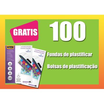 FUNDA PLASTIFICAR 80 MICRAS Modelo FUNDA PLASTIFICAR 80 MICRAS A4 100  UNIDADES