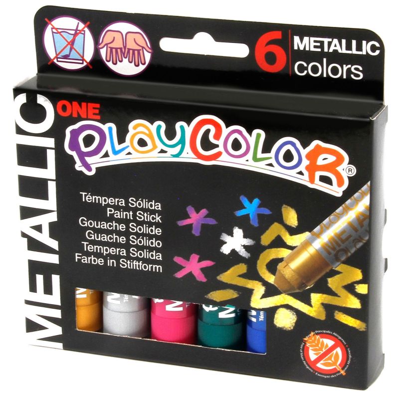 Tempera solida en barra playcolor pastel one caja de 6 unidades colores  surtidos : : Juguetes y juegos