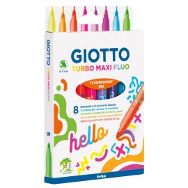 GIOTTO MAXI FLUO ESTUCHE DE 8 UNIDADES