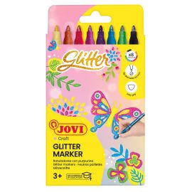 ROTULADORES GLITTER 8 COLORES