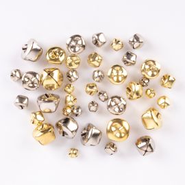 CASCABELES PARA MANUALIDADES ORO Y PLATA -40 UNIDADES