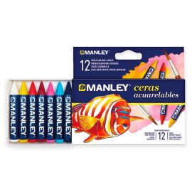 MANLEY CERAS ACUARELABLES 12 UNIDADES