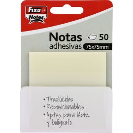 NOTAS ADHESIVAS 75X75 MM  TRASLUCIDAS