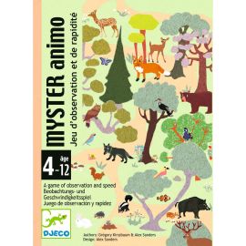 CARTAS MYSTER ANIMO - JUEGO DE OBSERVACIÓN  + SUJETA CARTAS DE REGALO
