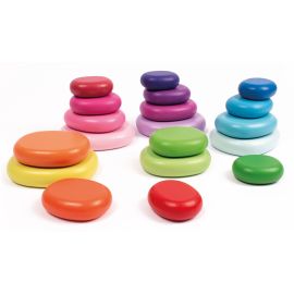 PIEDRAS PLANAS DE COLORES- 20 UNIDADES