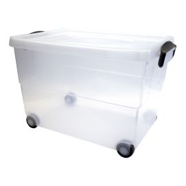 CONTENEDOR CON TAPA Y RUEDAS 60L