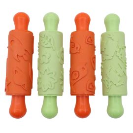 RODILLOS DE GOMA CON RELIEVE - 4 UNIDADES