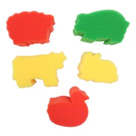 ESPONJAS PINTURA ANIMALES - 5 UNIDADES