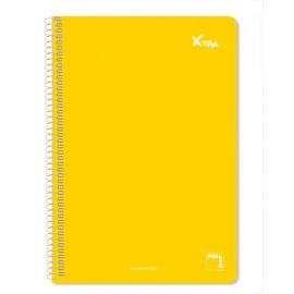 BLOC FOLIO TAPA DURA AMARILLO 80 HOJAS 4X4MM- 5 UNIDADES