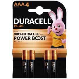 BLISTER PILA DURACELL PLUS AAA 4 UNIDADES