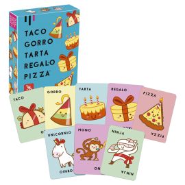 TACO, GORRO, TARTA, REGALO Y PIZZA