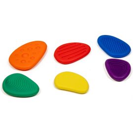MINI PIEDRAS SENSORIALES SILICONA - 6 UNIDADES 