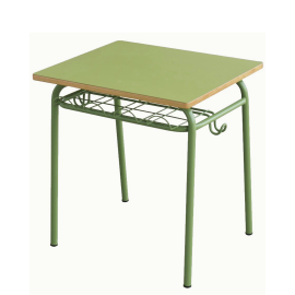 PUPITRE VERDE ESCOLAR REJILLA