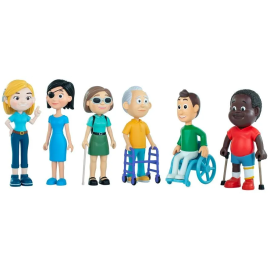 FIGURAS CON DIVERSIDAD FUNCIONAL  - 6 PIEZAS