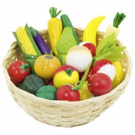 CESTA DE FRUTAS Y VERDURAS - 21 PIEZAS